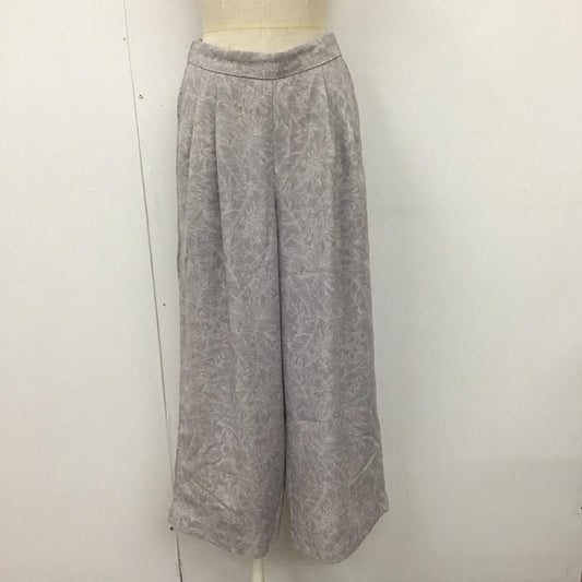 ロペピクニック ROPE  PICNIC ボトムス ボトムス GDS-10230-A ボタニカル麻調パンツ ワイドパンツ 38 総柄 紫 / パープル /  レディース USED 古着 中古 10109066