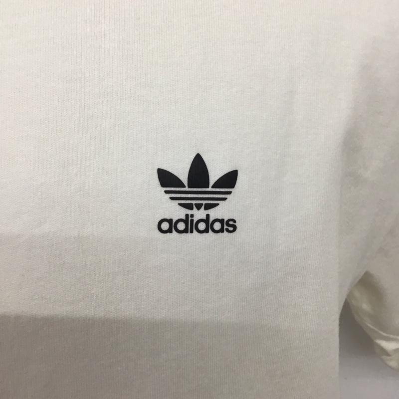 アディダス adidas Tシャツ 半袖 半袖カットソー プリントTシャツ クルーネックカットソー ロゴ、文字 白 / ホワイト /  メンズ USED 古着 中古 10123683