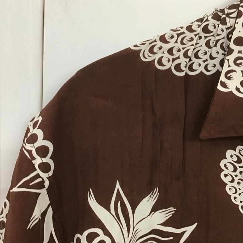 マーカ marka シャツ、ブラウス 半袖 半袖シャツ プリントシャツ カラーシャツ アロハシャツ 1 プリント 茶 / ブラウン /  メンズ USED 古着 中古 10132417