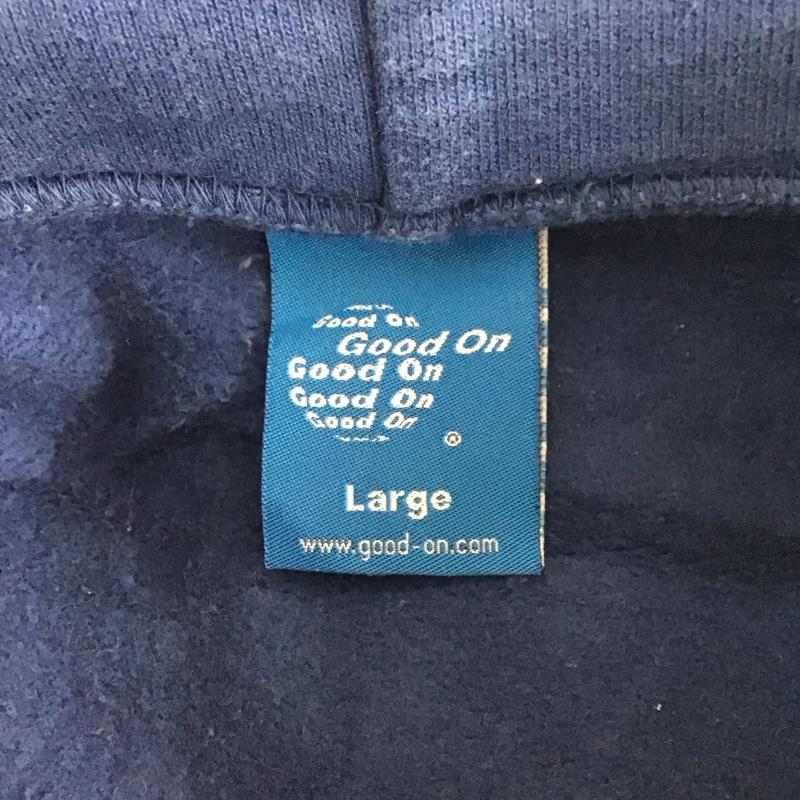 グッドオン Good On パーカー 長袖 ハーフジップ L 無地 青 / ブルー /  メンズ USED 古着 中古 10108093