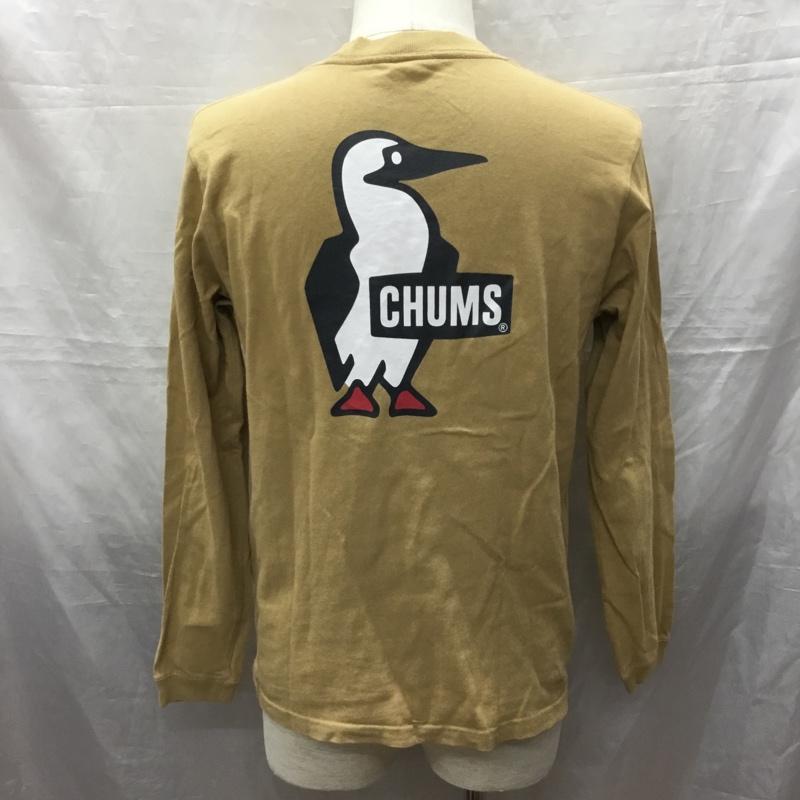 チャムス CHUMS カットソー 長袖 ch01-1830 BOOBYLOGOL/ST-SHIRT 長袖カットソー プリントTシャツ S ロゴ、文字 茶 / ブラウン /  メンズ USED 古着 中古 10122908