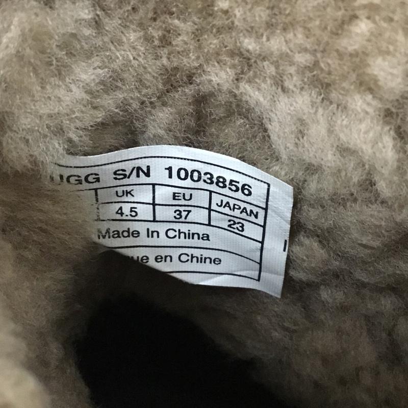 アグ UGG ブーツ ショートブーツ 1003856 AMORET ヒール 裏ボア 23cm 23.0cm ロゴ、文字 黒 / ブラック /  レディース USED 古着 中古 10142179