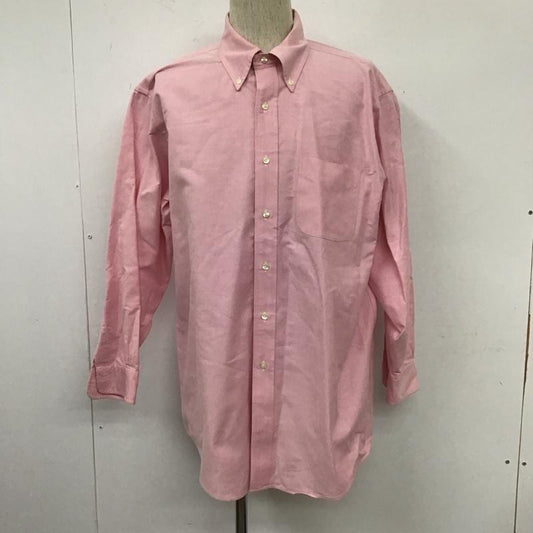 ブルックスブラザーズ BROOKS BROTHERS シャツ、ブラウス 長袖 長袖シャツ カラーシャツ ポケットシャツ 長袖カットソー ボタンダウンシャツ 無地 桃 / ピンク /  メンズ USED 古着 中古 10107016