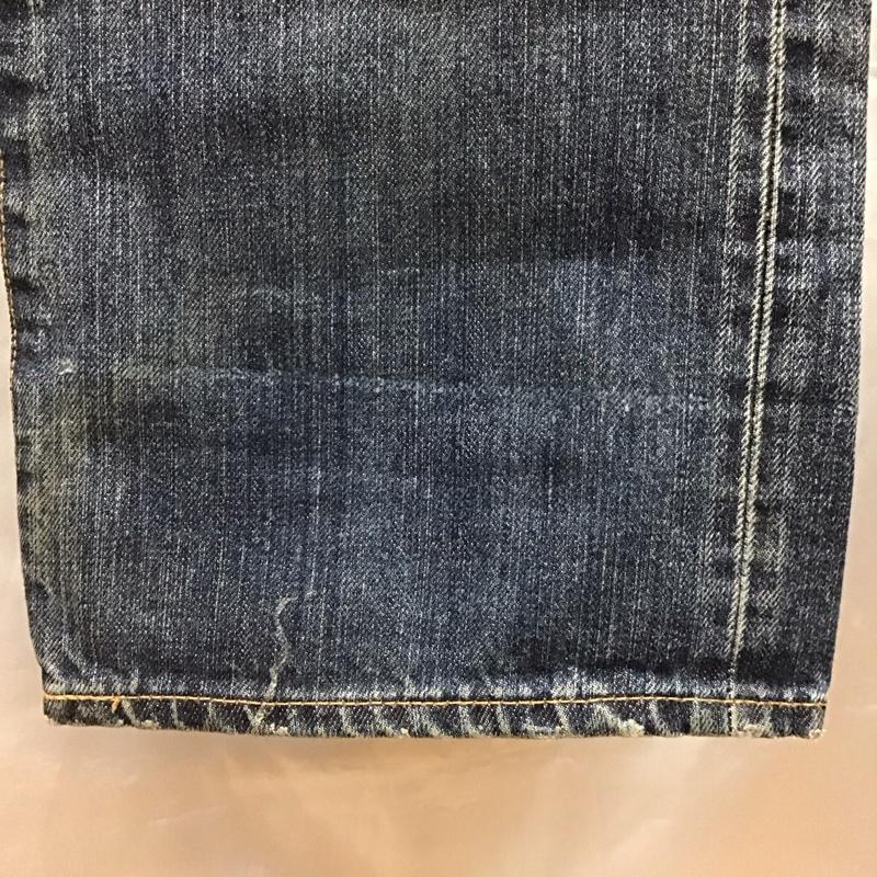 グラム glamb パンツ デニム、ジーンズ デニムパンツ ストレートパンツ カジュアルパンツ 1 ダメージ加工 インディゴ / インディゴ /  メンズ USED 古着 中古 10118424