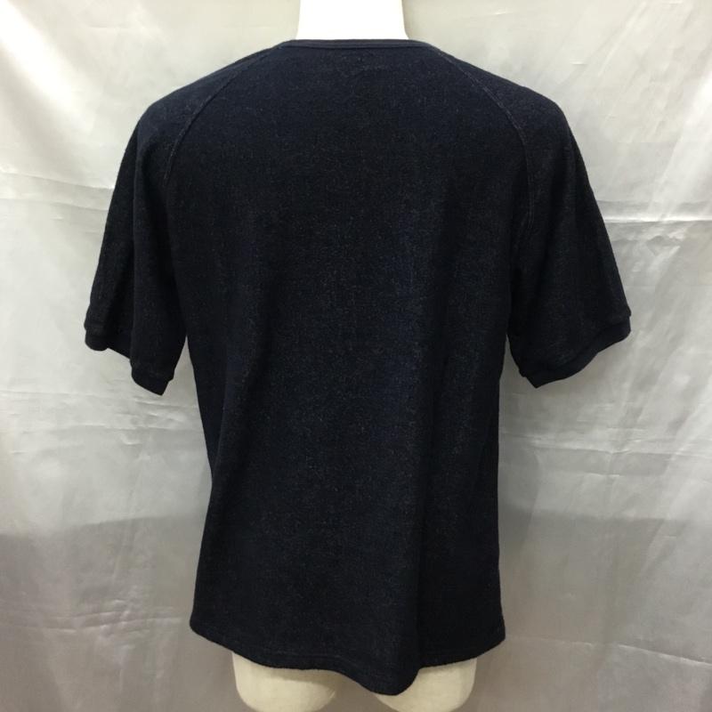 ハリウッドランチマーケット HOLLYWOOD RANCH MARKET カットソー 半袖 L 無地 紺 / ネイビー /  メンズ USED 古着 中古 10113473