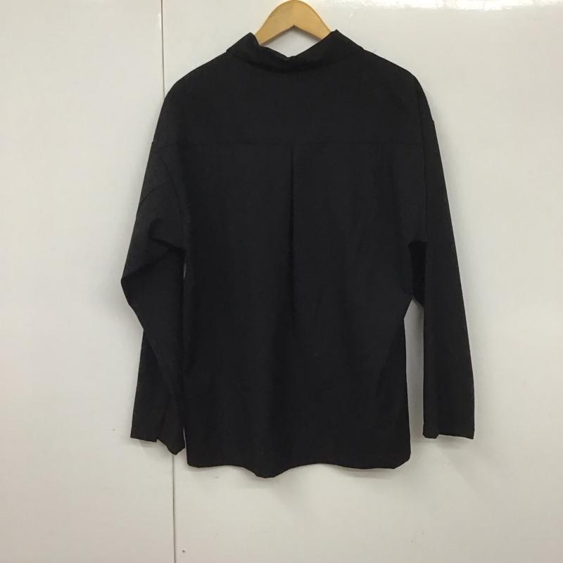 ステュディオス STUDIOUS シャツ、ブラウス 長袖 長袖シャツ 無地シャツ カラーシャツ プルオーバーシャツ 2 無地 黒 / ブラック /  メンズ USED 古着 中古 10130567