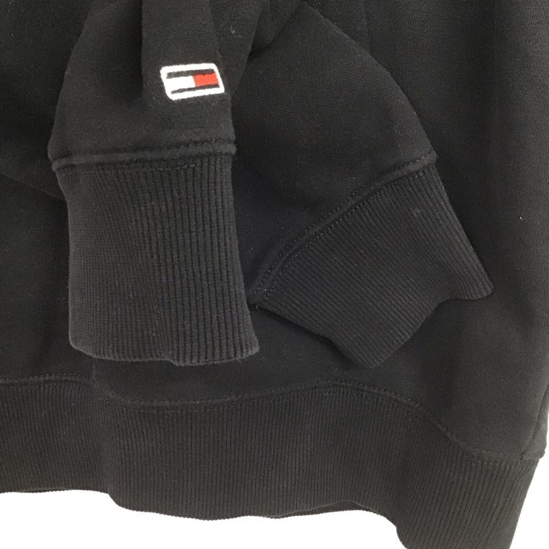 トミー ジーンズ TOMMY JEANS パーカー 長袖 長袖パーカー プルオーバーパーカー スウェット M ロゴ、文字 黒 / ブラック /  メンズ USED 古着 中古 10150868