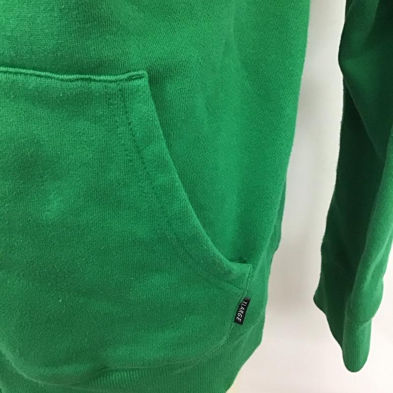 エクストララージ XLARGE パーカー 長袖 長袖パーカー フード付きパーカー プリントスウェット ジップアップパーカー M 無地 緑 / グリーン /  メンズ USED 古着 中古 10120320