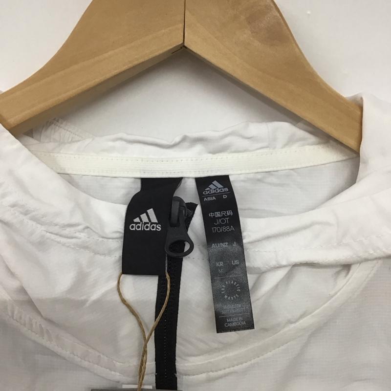 アディダス adidas ジャケット、上着 ジャケット、ブレザー he4177 ウインドジャケット フューチャーアイコンズウーブンウィンドブレーカー XL ロゴ、文字 白 / ホワイト /  レディース USED 古着 中古 10145437