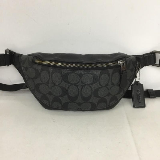 コーチ COACH ウエストバッグ ウエストバッグ F84711 シグネチャー ロゴ、文字 黒 / ブラック /  メンズ USED 古着 中古 10138121