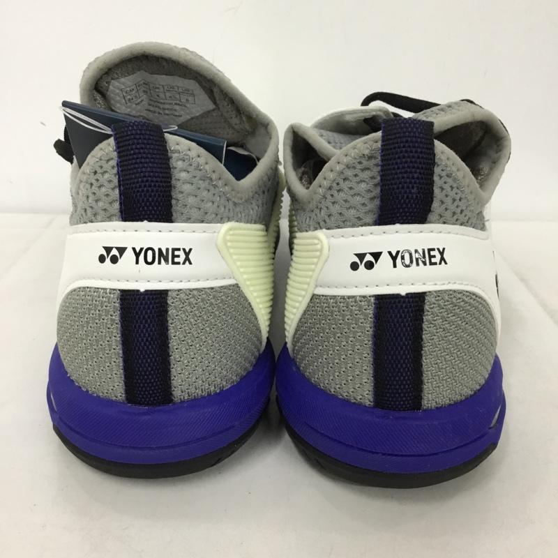ヨネックス YONEX スニーカー スニーカー SHTF3MGC パワークッションフュージョンレブ3メンGC テニスシューズ 箱有 24.5cm 24.5cm ロゴ、文字 白 / ホワイト / X 青 / ブルー / X 灰 / グレー /  レディース USED 古着 中古 10147956
