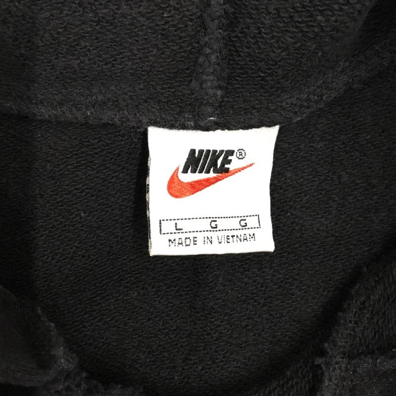 ナイキ NIKE パーカー 長袖 長袖パーカー フード付きパーカー プリントスウェット プルオーバー L ロゴ、文字 黒 / ブラック /  メンズ USED 古着 中古 10115785