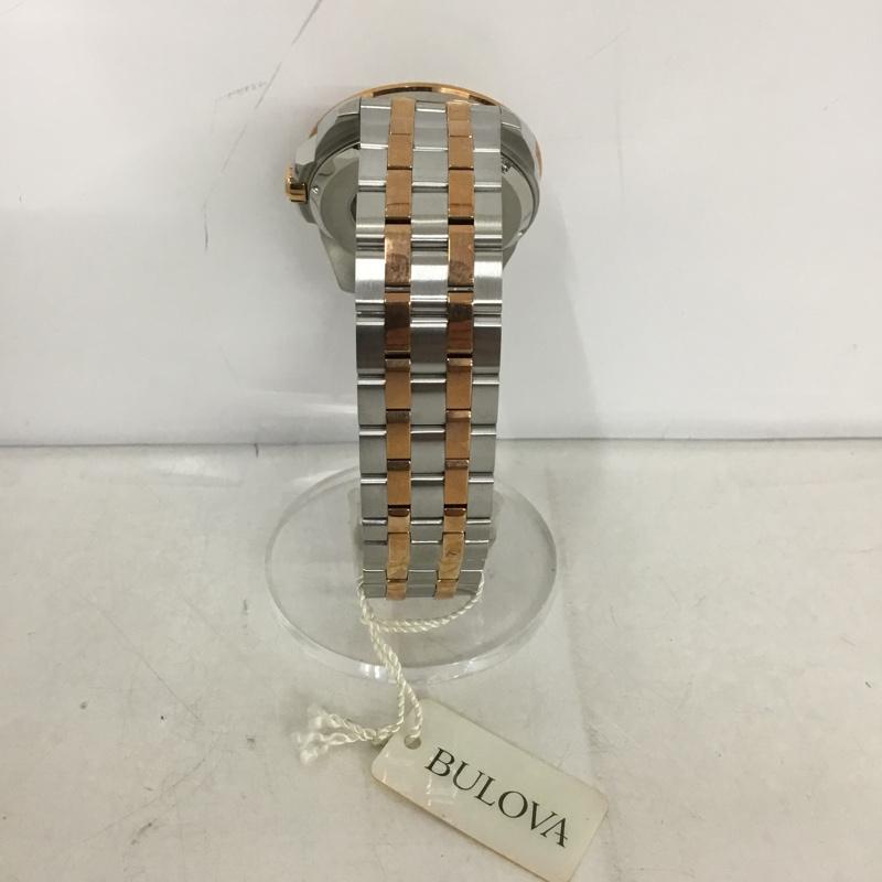 ブローバ BULOVA 腕時計 アナログ（自動巻き） 98A166 AUTOMATIC クラシック サットン 箱有 ロゴ、文字 銀 / シルバー /  メンズ USED 古着 中古 10133871