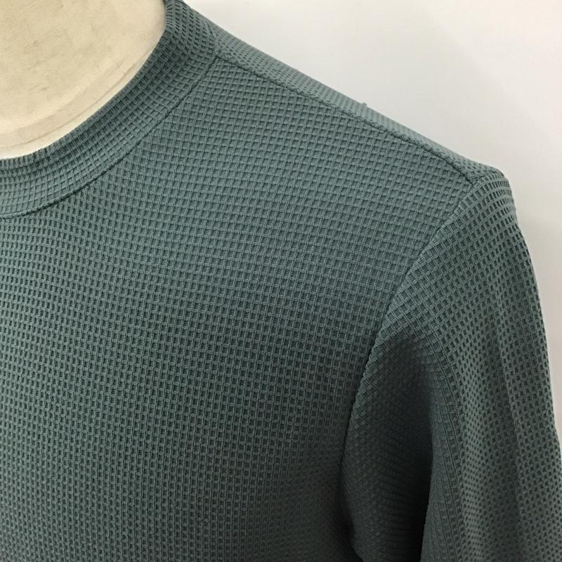 グロスター GLOSTER Tシャツ 長袖 3-0091-1-53-014A ワッフル ロンT サーマル S 無地 緑 / グリーン /  メンズ USED 古着 中古 10118332