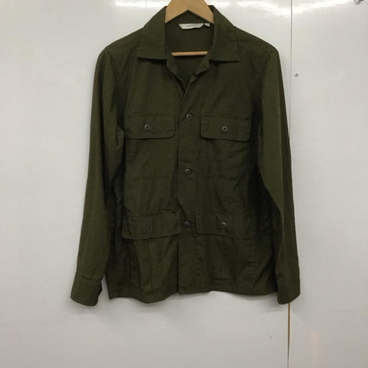 レアセル rehacer シャツ、ブラウス 長袖 長袖シャツ 無地シャツ カラーシャツ M 無地 カーキ / カーキ /  メンズ USED 古着 中古 10142936