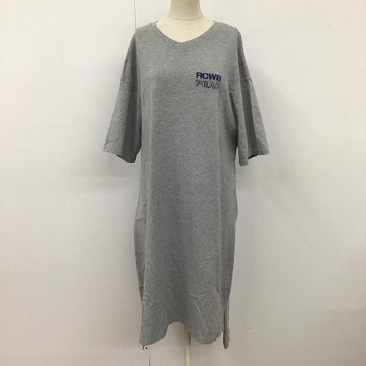 ロデオクラウンズ Rodeo Crowns ワンピース ロングスカート 420CSA01-0360 FILA PEAC カットワンピース FREE ロゴ、文字 灰 / グレー /  レディース USED 古着 中古 10112578
