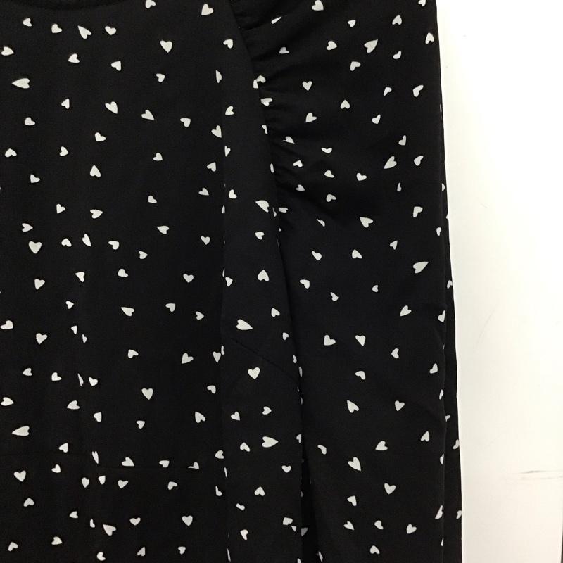 スピック＆スパン Spick & Span ワンピース ロングスカート 長袖ロングワンピース フレアスカート 総柄 38 プリント 黒 / ブラック /  レディース USED 古着 中古 10147901