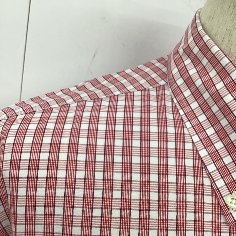ブルックスブラザーズ BROOKS BROTHERS シャツ、ブラウス 長袖 ボタンダウン チェック 白 / ホワイト / X 赤 / レッド / X 紺 / ネイビー /  メンズ USED 古着 中古 10111183