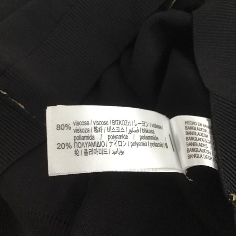 ザラ ZARA カーディガン 長袖 長袖ニットカーディガン リブニットカーディガン 前ボタン M 無地 黒 / ブラック /  レディース USED 古着 中古 10123857