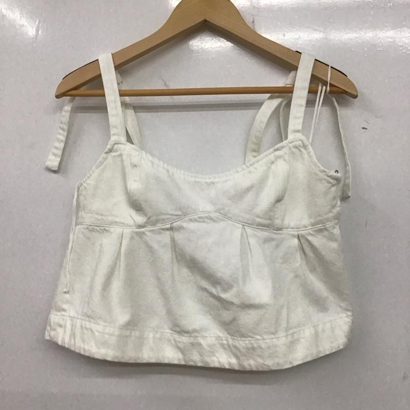 ザラ ZARA キャミソール キャミソール 3382 157 250 ノースリーブ デニム S 無地 白 / ホワイト /  レディース USED 古着 中古 10138579