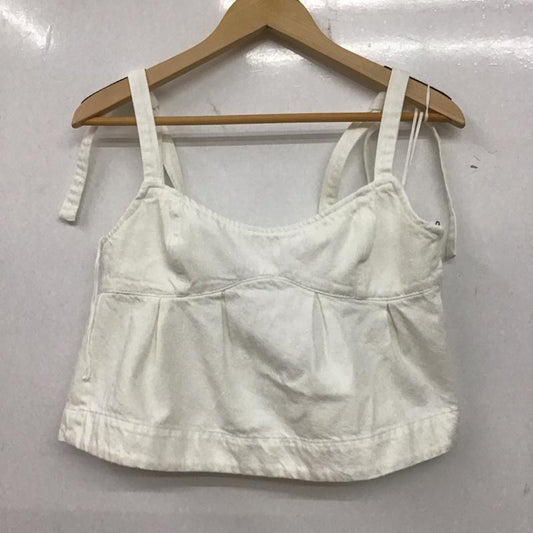 ザラ ZARA キャミソール キャミソール 3382 157 250 ノースリーブ デニム S 無地 白 / ホワイト /  レディース USED 古着 中古 10138579