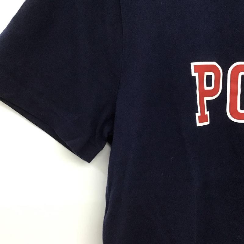 ポロラルフローレン POLO RALPH LAUREN Tシャツ 半袖 半袖カットソー プリントTシャツ クルーネックカットソー M ロゴ、文字 紺 / ネイビー /  メンズ USED 古着 中古 10148232