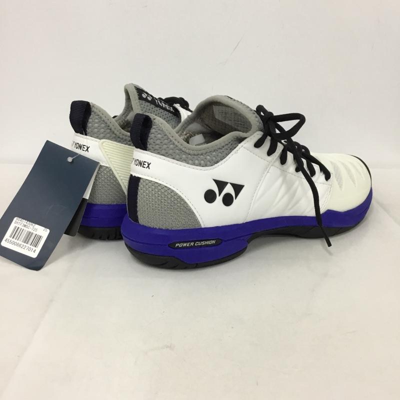 ヨネックス YONEX スニーカー スニーカー SHTF3MGC パワークッションフュージョンレブ3メンGC テニスシューズ 箱有 25.5cm 25.5cm ロゴ、文字 白 / ホワイト / X 青 / ブルー / X 灰 / グレー /  メンズ USED 古着 中古 10147960