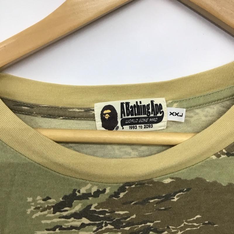 アベイシングエイプ A BATHING APE カットソー 長袖 長袖カットソー プリントカットソー クルーネック XXL プリント マルチカラー / マルチカラー /  メンズ USED 古着 中古 10130265