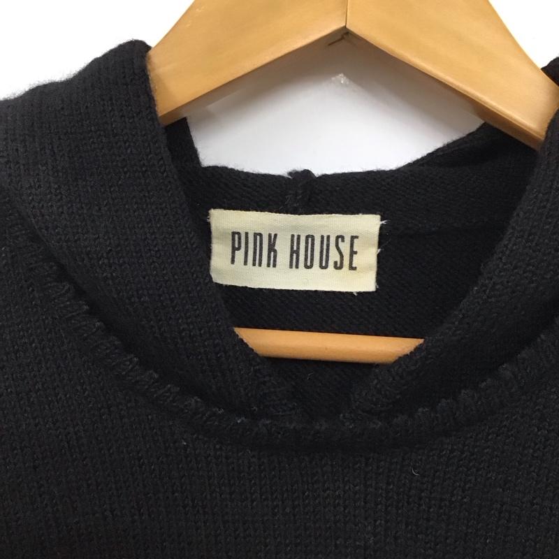 ピンクハウス PINK HOUSE ニット、セーター 長袖 フード付 猫 無地 黒 / ブラック /  レディース USED 古着 中古 10131791