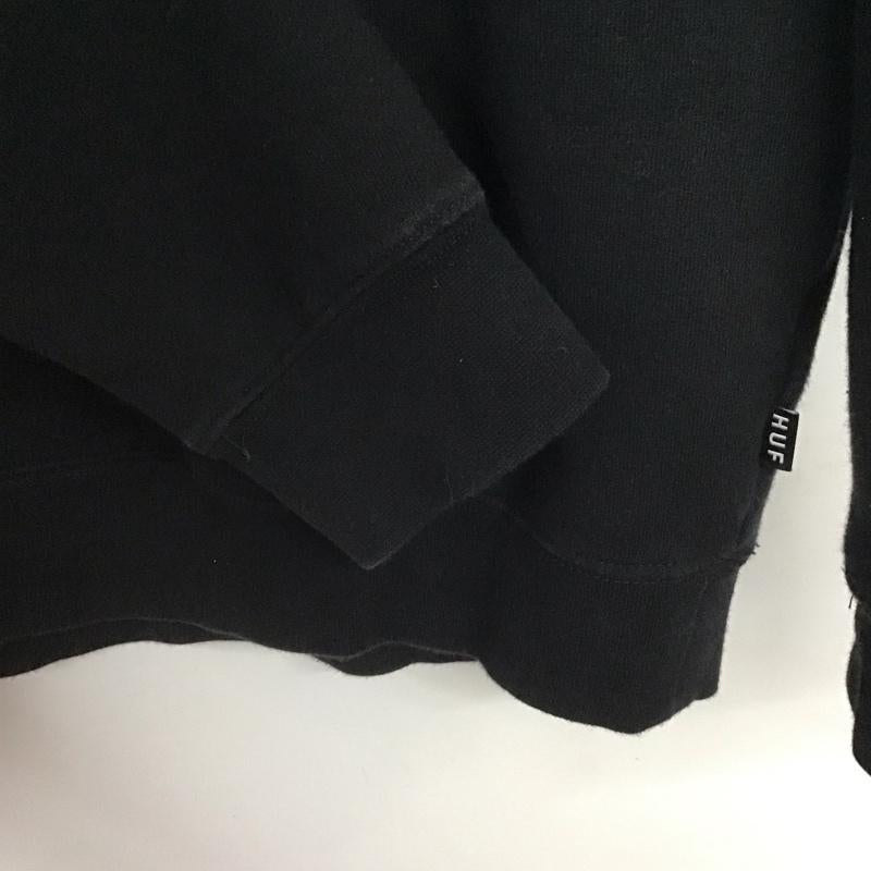 ハフ HUF パーカー 長袖 長袖パーカー プルオーバーパーカー スウェット L ロゴ、文字 黒 / ブラック /  メンズ USED 古着 中古 10146239