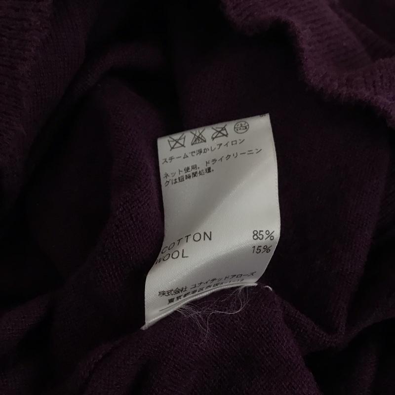 アナザーエディション Another Edition カーディガン 長袖 5615-136-0336 クルーネック コットン ウール 無地 紫 / パープル /  レディース USED 古着 中古 10116718