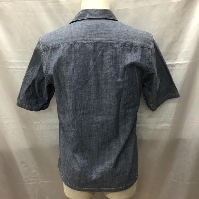 デンハム DENHAM シャツ、ブラウス 半袖 27190-4-40802 シャンブレーシャツ 半袖シャツ XS 無地 インディゴ / インディゴ /  メンズ USED 古着 中古 10115756