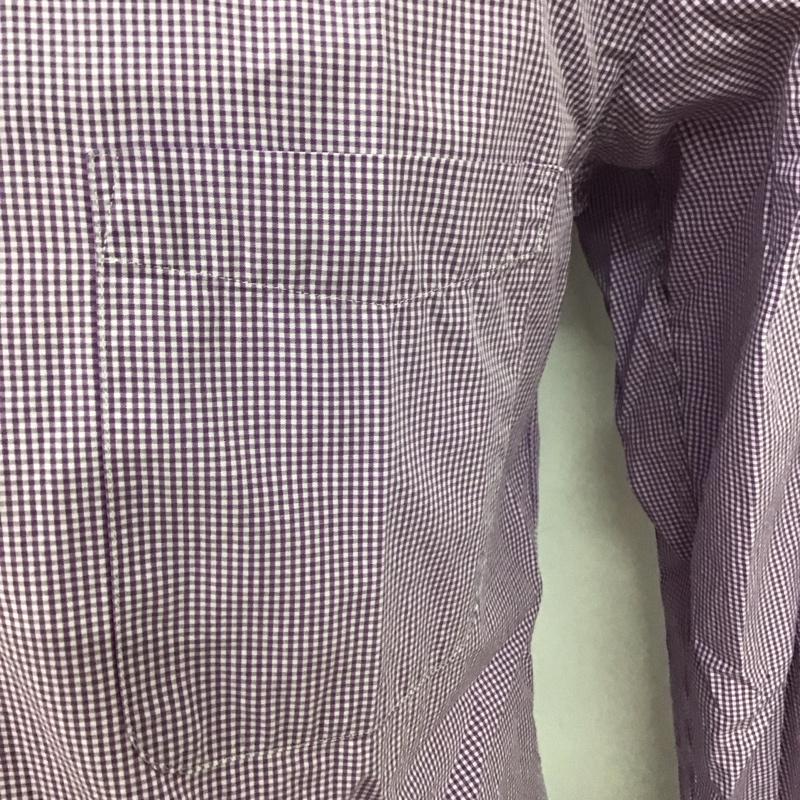 コムデギャルソンオム COMME des GARCONS HOMME シャツ、ブラウス 長袖 ボタンダウンシャツ M チェック 白 / ホワイト / X 紫 / パープル /  メンズ USED 古着 中古 10128263
