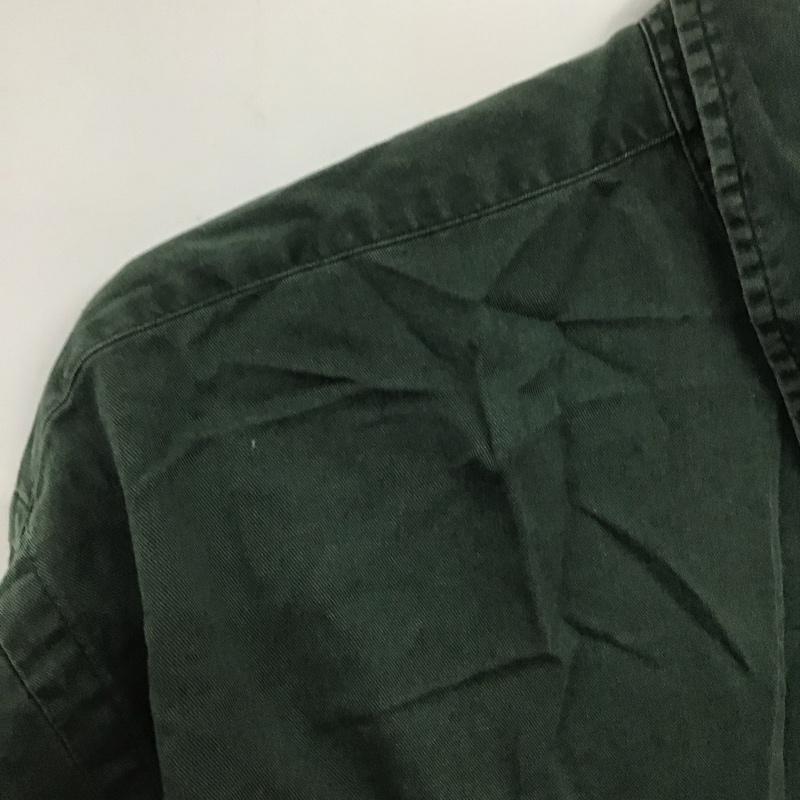 ラルフローレン RALPHLAUREN シャツ、ブラウス 長袖 長袖シャツ 無地シャツ カラーシャツ ボタンダウンシャツ XL ロゴ、文字 緑 / グリーン /  メンズ USED 古着 中古 10140106