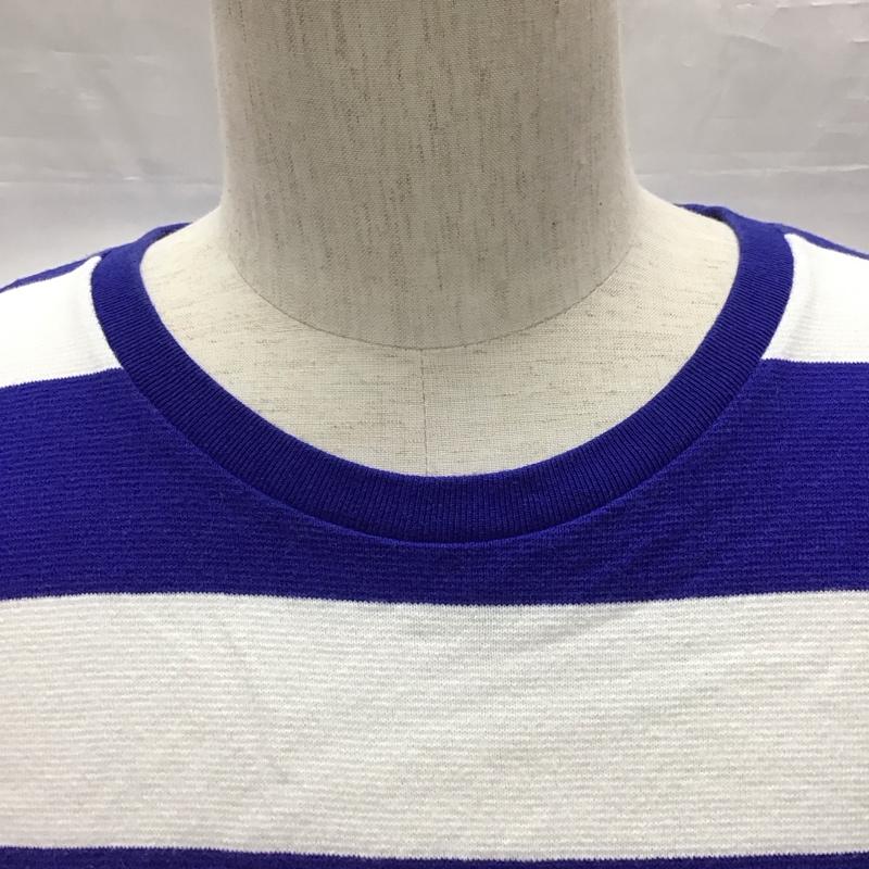 グローバルワーク GLOBAL WORK Tシャツ 半袖 GW021505TB クルーネック XL ボーダー柄 白 / ホワイト / X 青 / ブルー /  メンズ USED 古着 中古 10117053