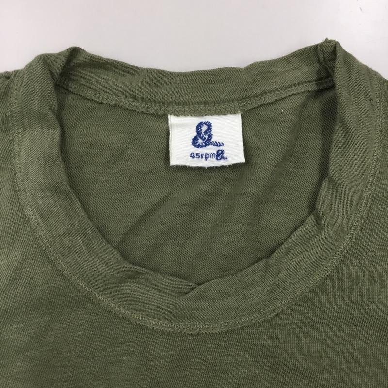 フォーティーファイブアールピーエム 45RPM Tシャツ 半袖 バックプリント 2 ロゴ、文字 カーキ / カーキ /  メンズ USED 古着 中古 10112384