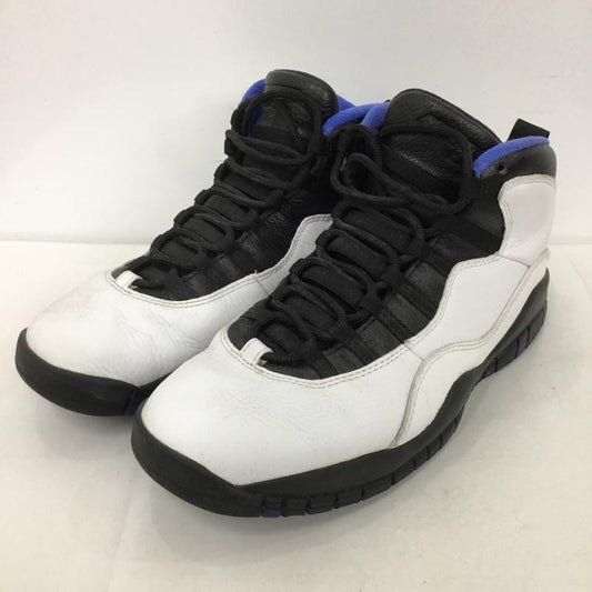 ナイキ NIKE スニーカー スニーカー 310805-108 AIR JORDAN 10 RETRO 28cm 28.0cm ワンポイント 白 / ホワイト / X 黒 / ブラック / X 青 / ブルー /  メンズ USED 古着 中古 10125088