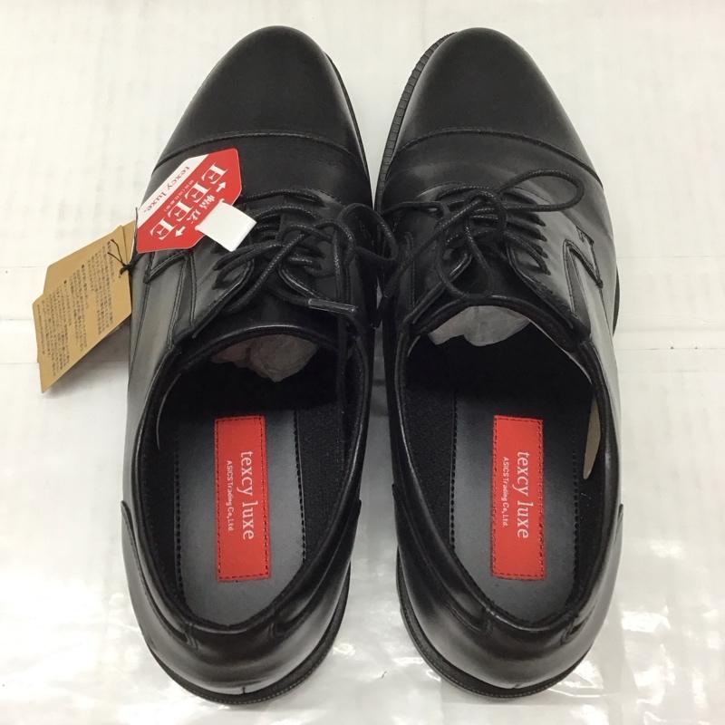 アシックス ASICS 革靴 革靴 TU-7796 texcy luxe ストレートチップ 幅広 箱有 4E 25.5cm 25.5cm 無地 黒 / ブラック /  メンズ USED 古着 中古 10111758