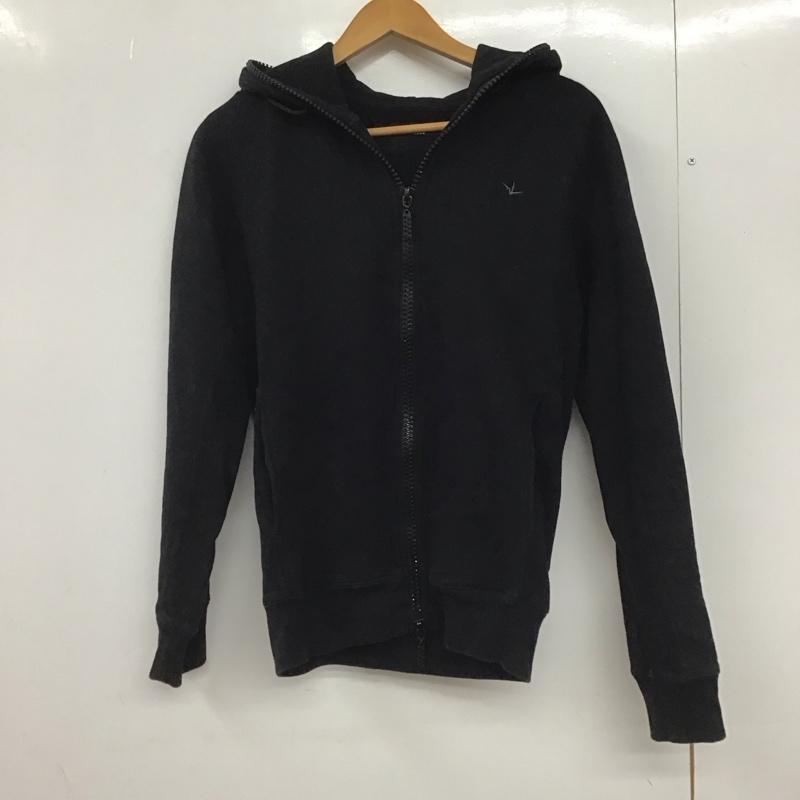 ウノピュウノウグァーレトレリラックス 1piu1uguale3 RELAX パーカー 長袖 ジップアップパーカー 長袖パーカー カジュアルスウェット L ロゴ、文字 黒 / ブラック /  メンズ USED 古着 中古 10149179