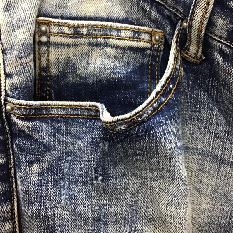 ミニマル mnml パンツ デニム、ジーンズ デニムパンツ スリムパンツ ストレッチパンツ ジーンズ 34 無地 インディゴ / インディゴ /  メンズ USED 古着 中古 10114363