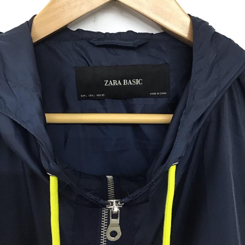 ザラベーシック ZARA BASIC ジャケット、上着 ジャンパー、ブルゾン L 無地 紺 / ネイビー /  レディース USED 古着 中古 10140470
