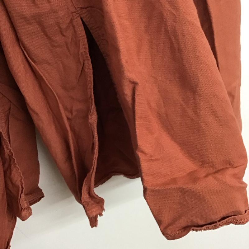 キャピタル KAPITAL ボトムス ボトムス コットン リネン ワイドパンツ XS 無地 橙 / オレンジ /  レディース USED 古着 中古 10113666