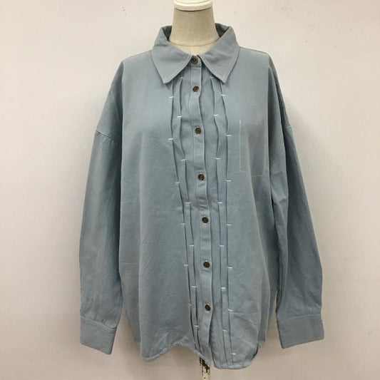 セレクトモカ select MOCA シャツ、ブラウス 長袖 10007272 FREE 無地 水色 / ライトブルー /  レディース USED 古着 中古 10118352
