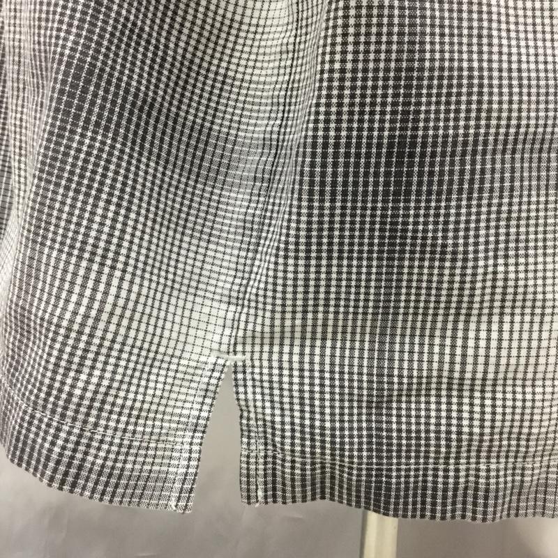 ロット ホロン lot holon シャツ、ブラウス 半袖 半袖シャツ カラーシャツ チェックシャツ カジュアルシャツ 46 チェック 白 / ホワイト / X 灰 / グレー /  メンズ USED 古着 中古 10105802