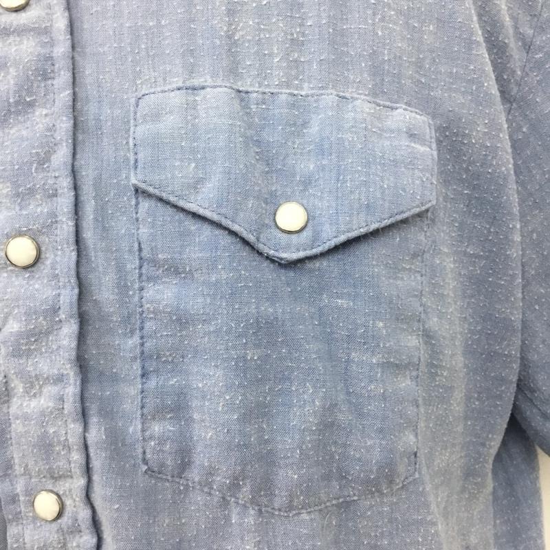 古着 USED シャツ、ブラウス 半袖 半袖シャツ カラーシャツ mr.leggs 古着70s ヴィンテージシャツ 刺繍 青 / ブルー /  メンズ USED 古着 中古 10120810