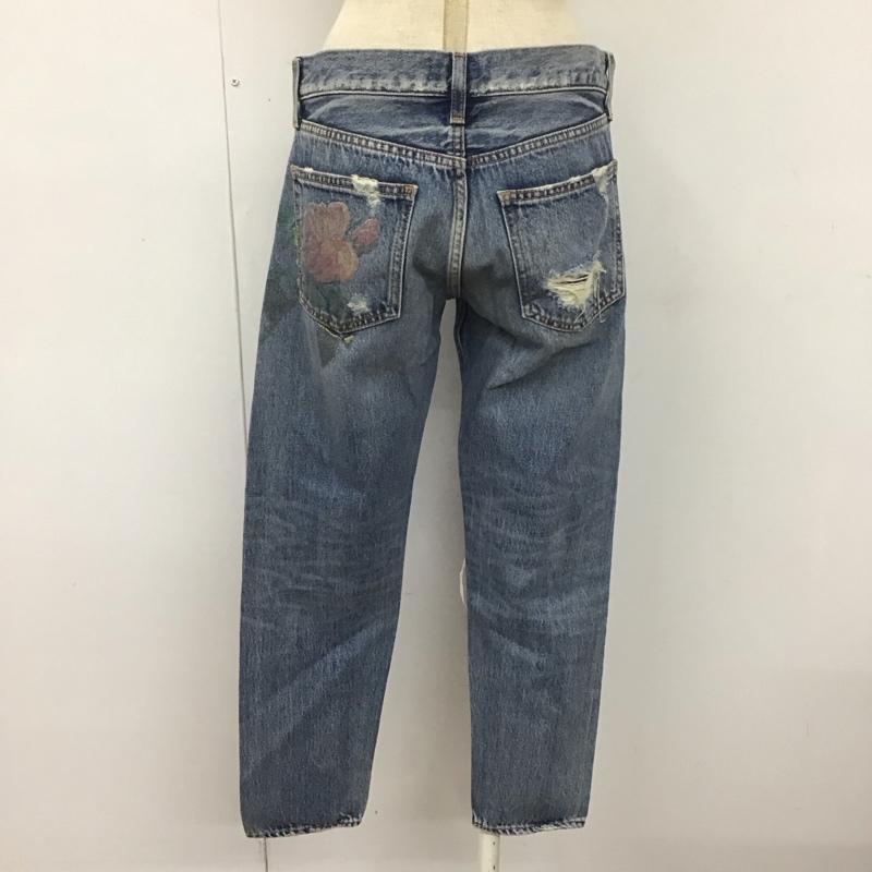 マウジー MOUSSY パンツ デニム、ジーンズ 0108AW11-5030 クラッシュデニム ダメージ プリント 2 ダメージ加工 青 / ブルー /  レディース USED 古着 中古 10106992