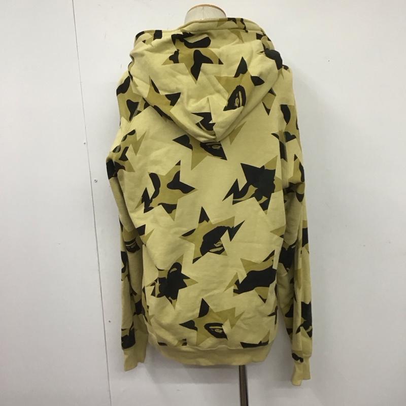 アベイシングエイプ A BATHING APE パーカー 長袖 1930-115-008 STAR CAMO フルジップ 裏起毛 XL 総柄 ベージュ / ベージュ /  メンズ USED 古着 中古 10107427
