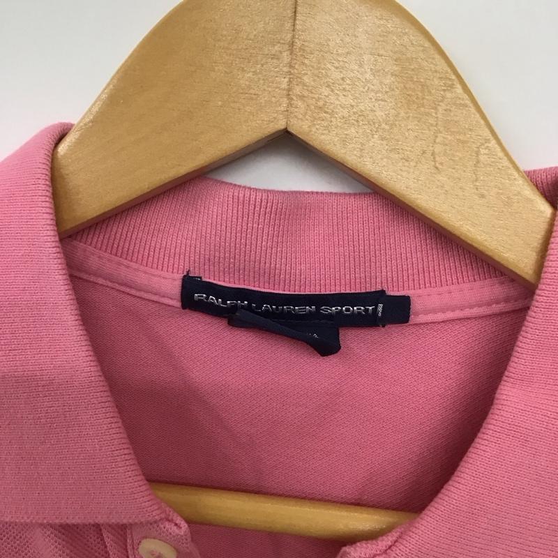 ラルフローレンスポーツ RALPHLAURENSPORT ポロシャツ 半袖 半袖ポロシャツ カラーシャツ 半袖カットソー M ロゴ、文字 桃 / ピンク /  レディース USED 古着 中古 10132959
