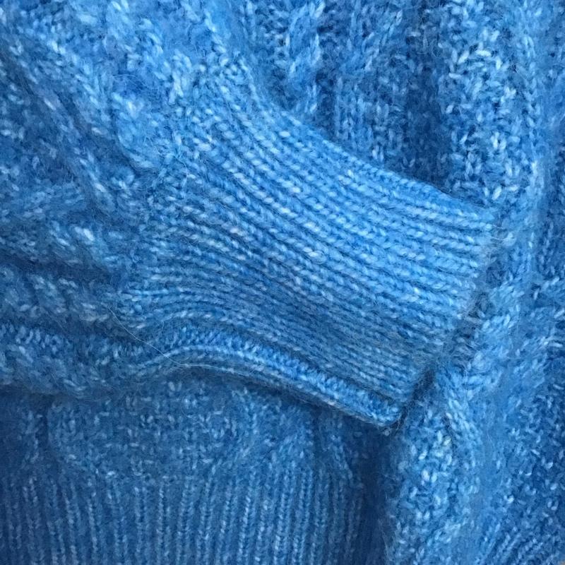 ロペピクニック ROPE  PICNIC ニット、セーター 長袖 38 無地 青 / ブルー /  レディース USED 古着 中古 10142882