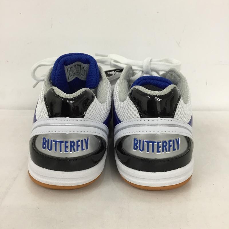 バタフライ BUTTERFLY スニーカー スニーカー NXB1301 93600 レゾライン トライネックス 卓球シューズ 22.5cm 箱有 22.5cm ロゴ、文字 白 / ホワイト / X 青 / ブルー / X 銀 / シルバー / X 黒 / ブラック /  レディース USED 古着 中古 10147924